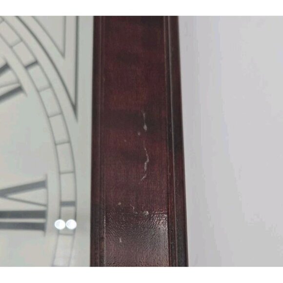 Ethan Allen Wooden Clock Brass Accents Roman Numerals Quartz Made In USA - Picture 16 of 16